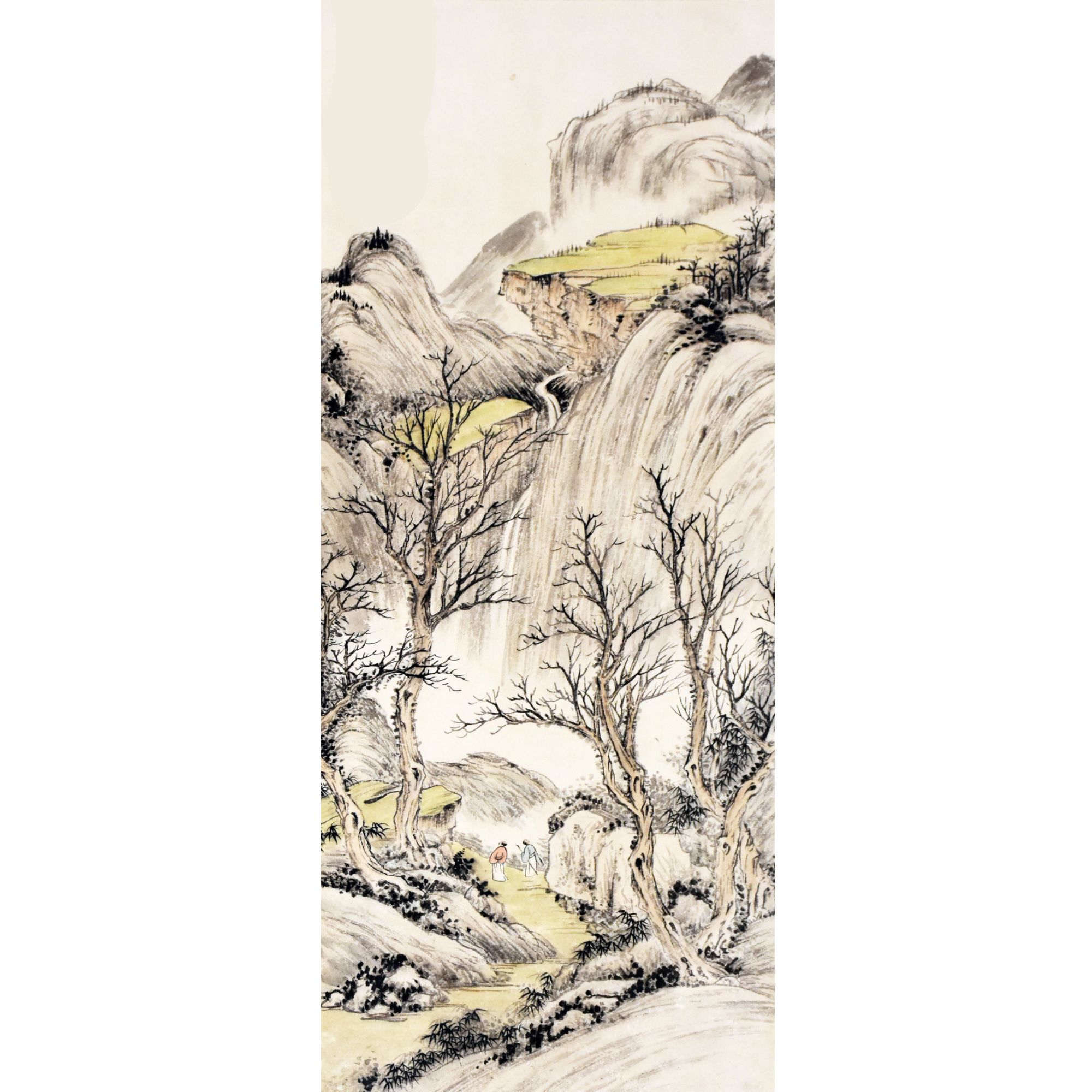 HM10039 秋林观瀑 80×34 纸本立轴 2.4平尺