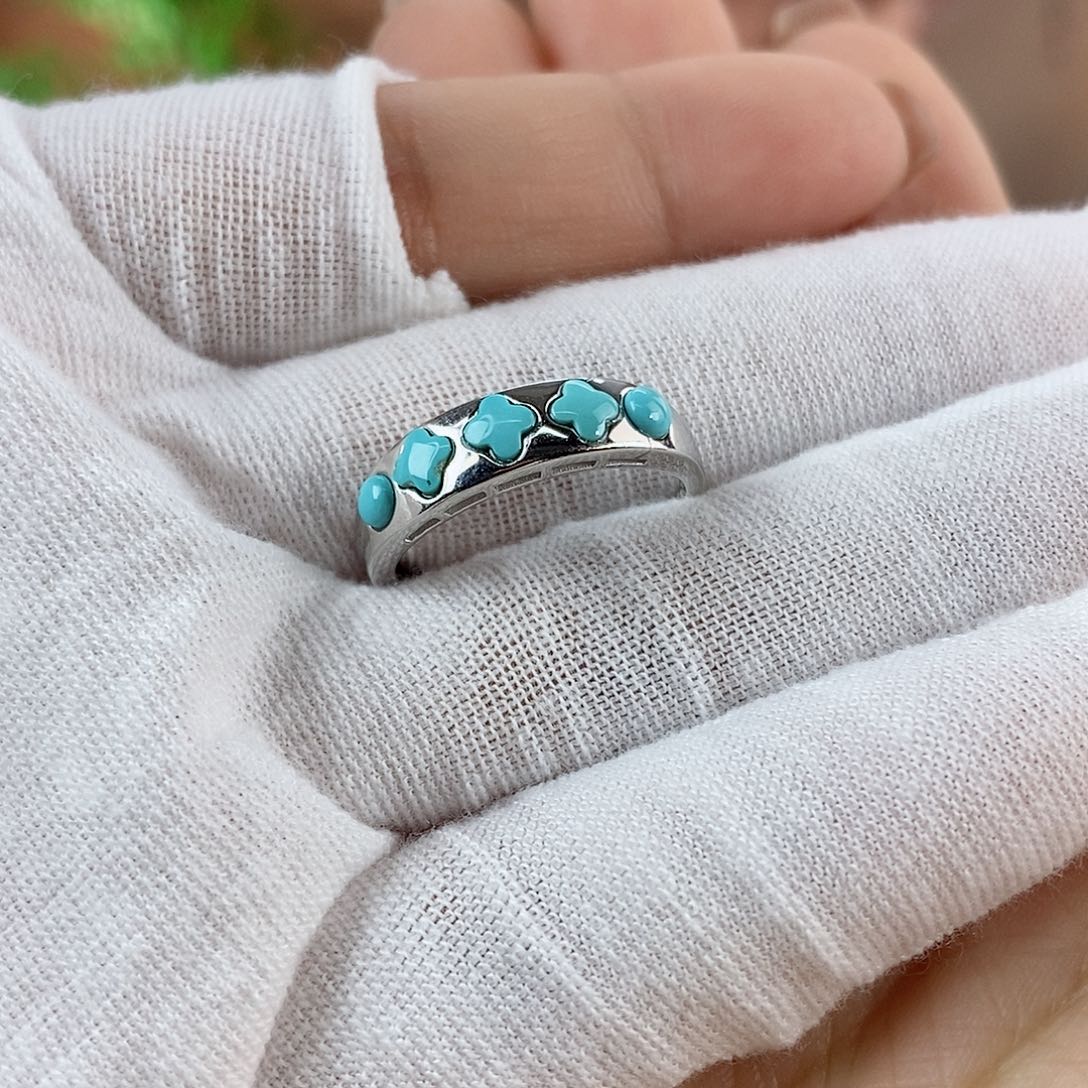 绿松石珠宝奇石银S925镶嵌