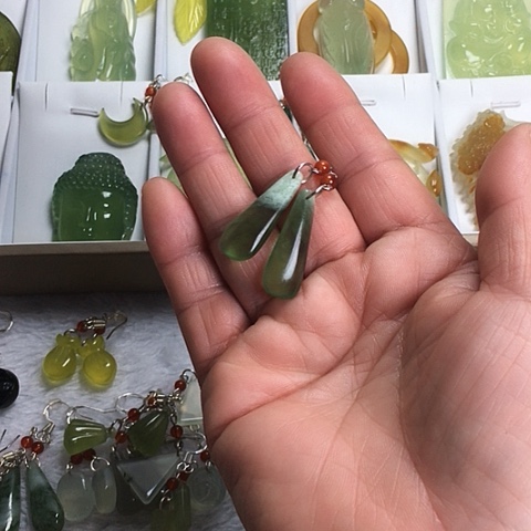 岫玉未镶嵌颈饰天然岫玉