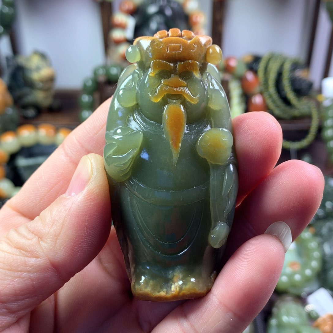 透闪石质玉把件未镶嵌