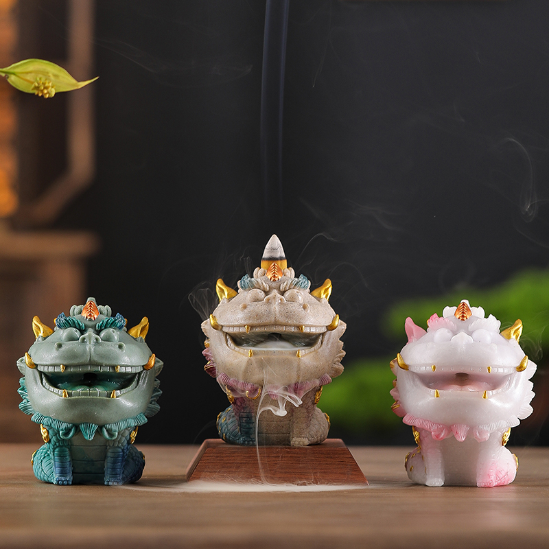 宝潭工艺坊 桌面倒流香摆件茶室吧台创意装饰品文创貔貅茶宠礼品
