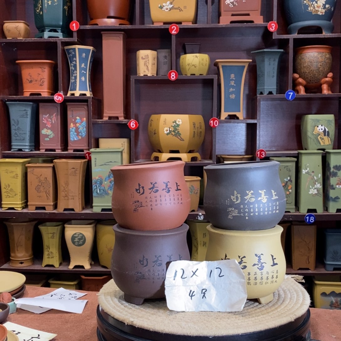 紫砂花盆紫砂花盆