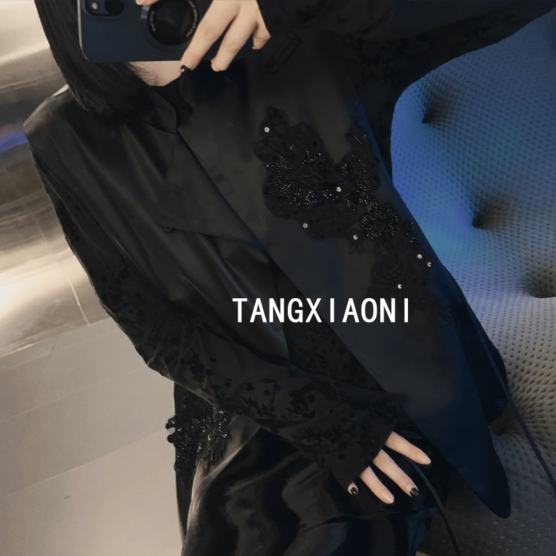  2店 刺绣款 【黑璞宝】重磅手工钉珠马甲