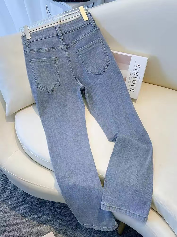 211-2200春款牛仔阔腿百搭