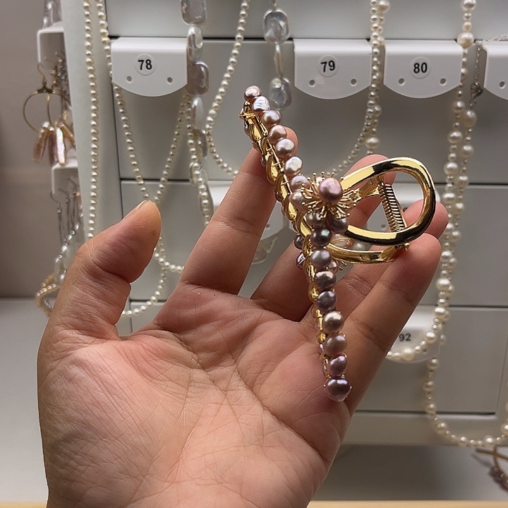 淡水珍珠未镶嵌发夹