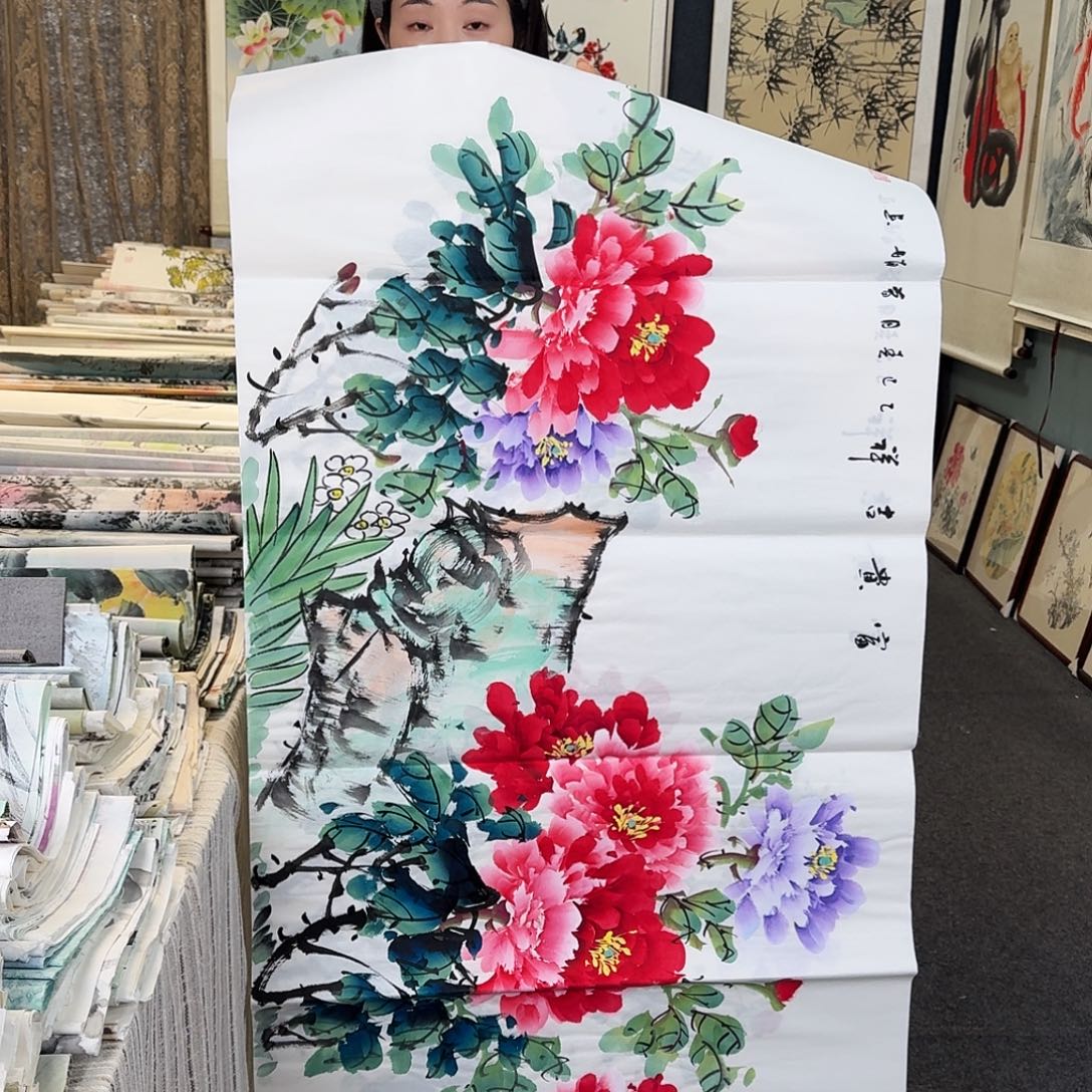 纯手绘国画作品好看四尺