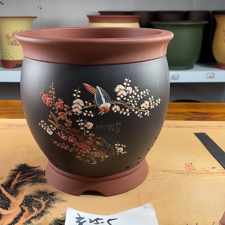 紫砂花盆紫砂兰花盆89