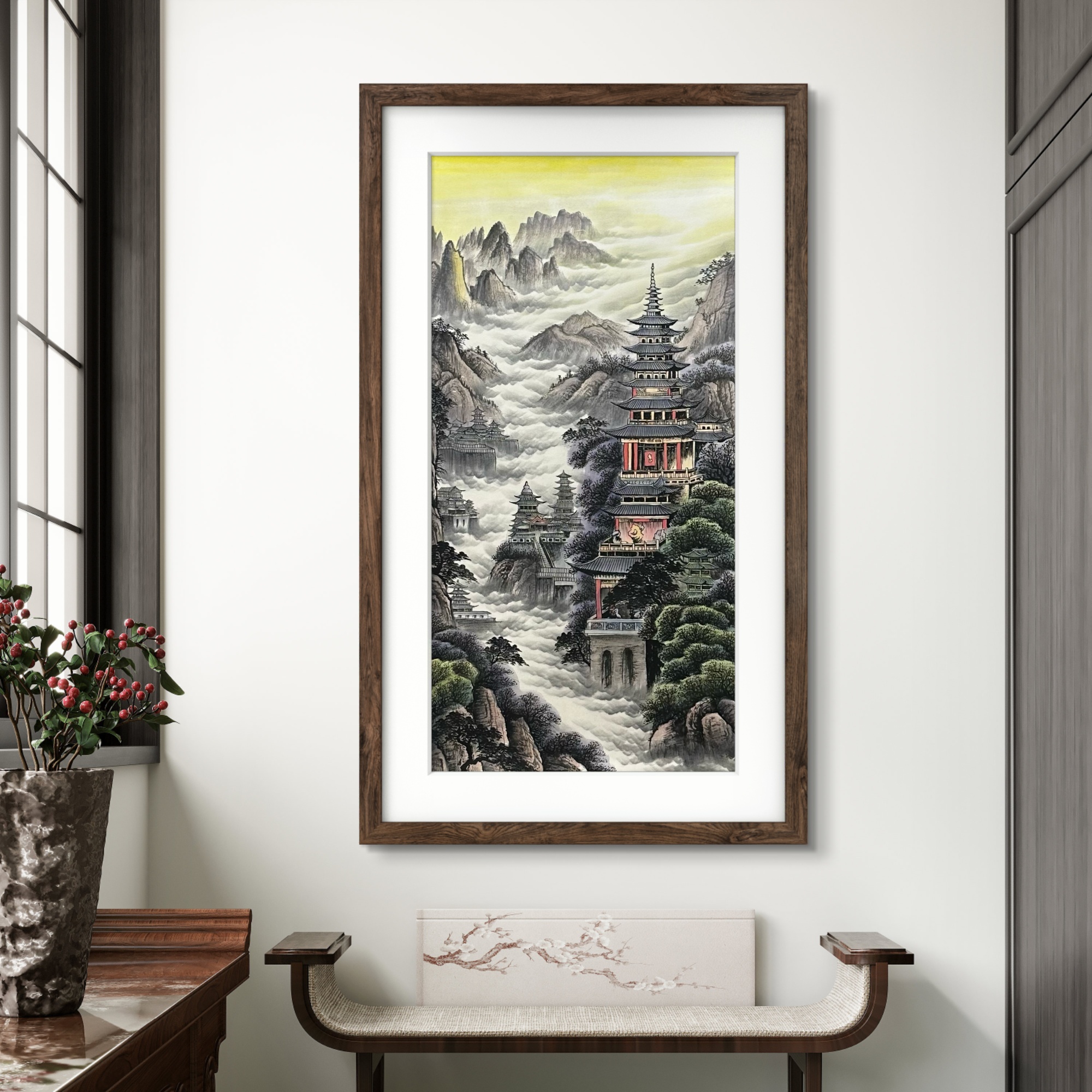 【山水画】张恒禄160*80cm手绘礼盒作品（34）