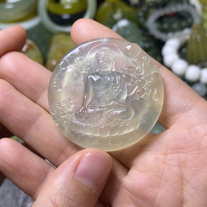岫玉岫玉颈饰未镶嵌烟**冷