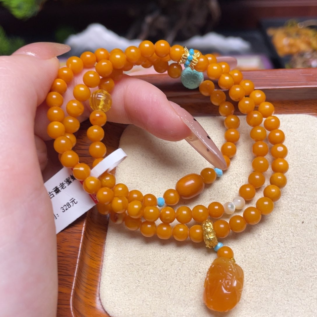 蜜蜡手链未镶嵌手串