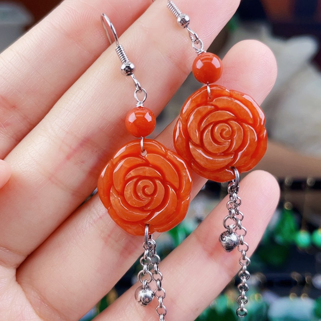 翡翠未镶嵌耳饰饰品