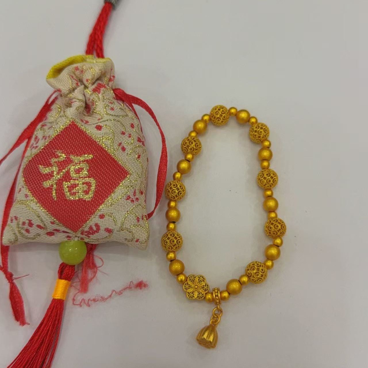 铜合金手链 铜合金手链古法花丝镂空时尚百搭饰品手链