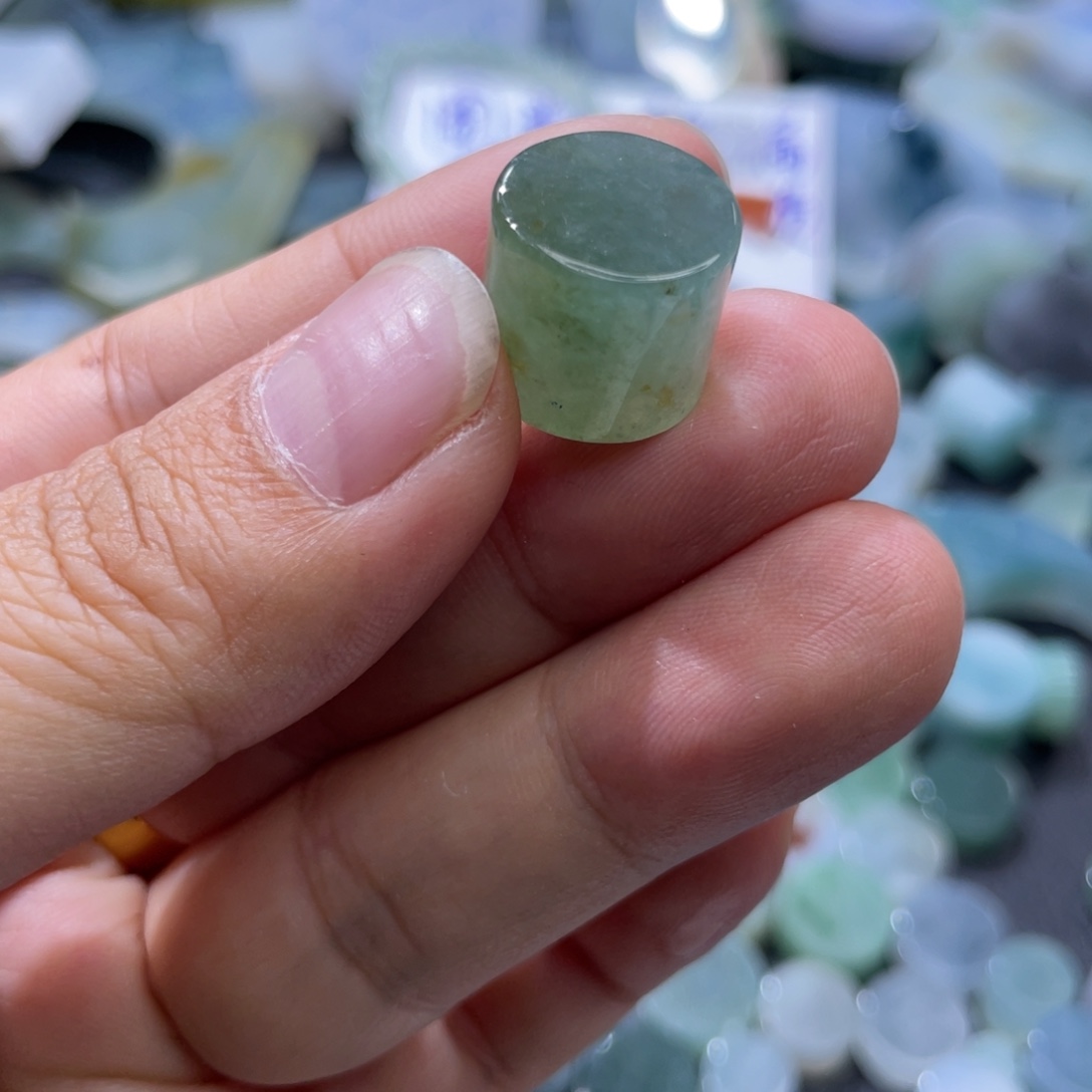 定制翡翠未镶嵌天然翡翠12➕冰晴珠子