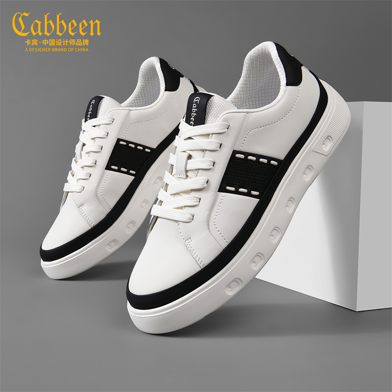 卡宾2025春夏男士低帮休闲鞋透气时尚舒适小白鞋板鞋设计师休闲鞋