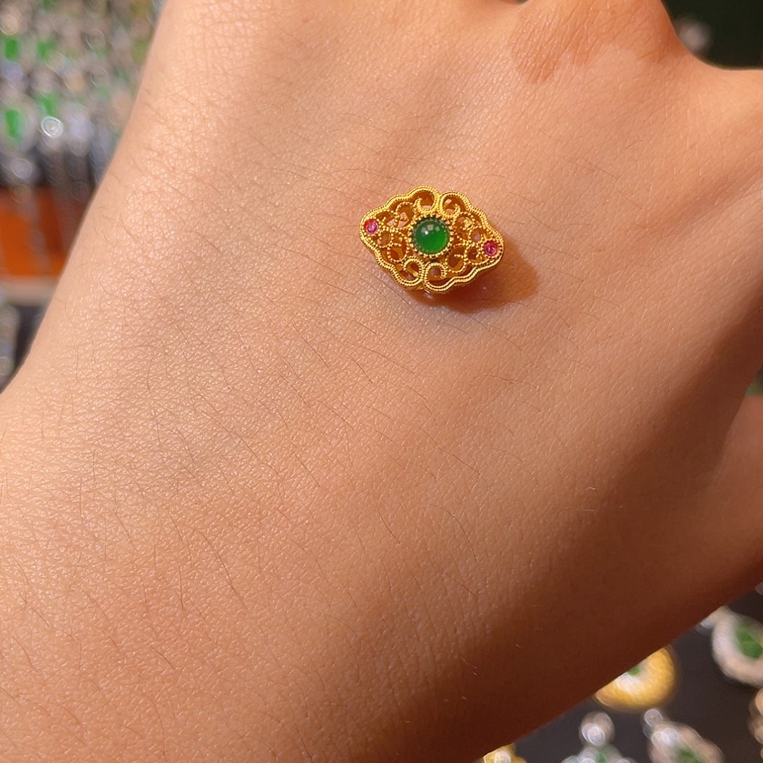 翡翠银S925镶嵌颈饰