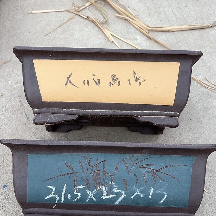 紫砂花盆50-2。 31.5-23-13