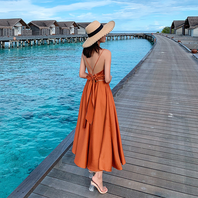 [4号 直播福利] 6/2-8 海南三亚沙滩裙海边性感露背度假裙