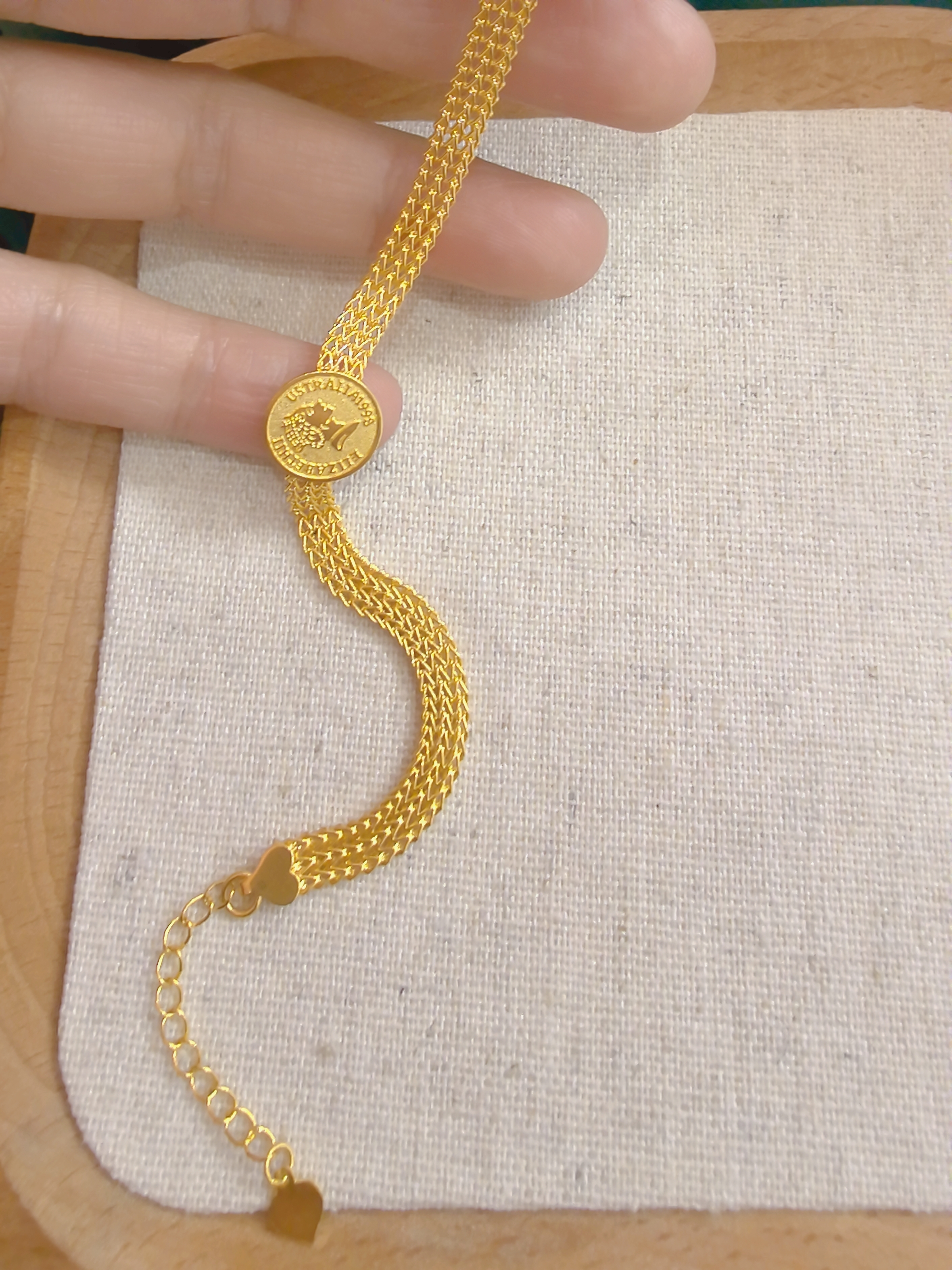 足金999圆女王牌手表手链5G黄金手链精致百搭黄金手链