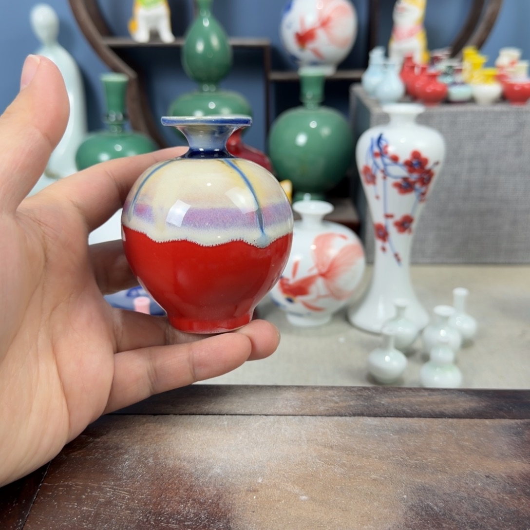 陶瓷手工小花器摆件