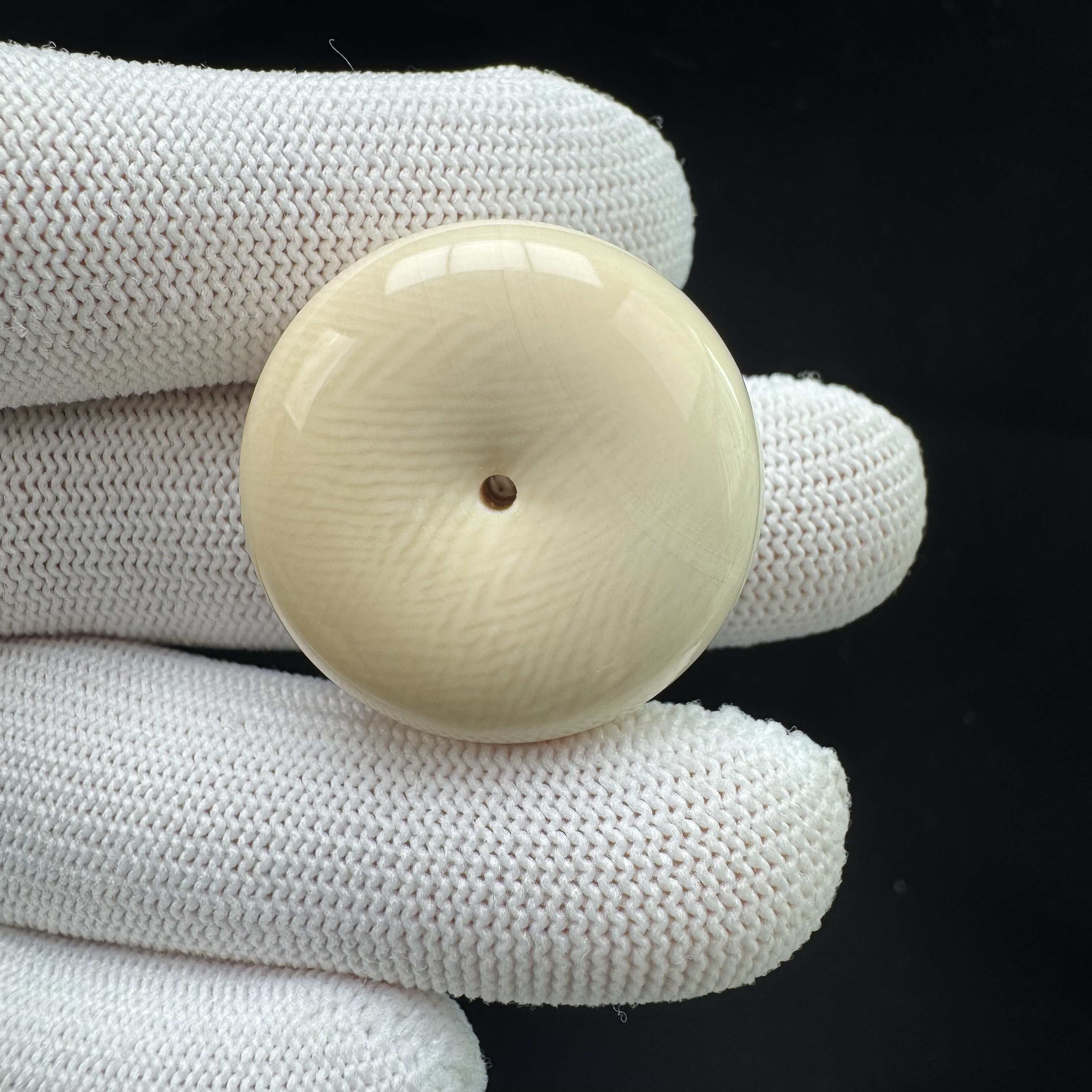 S4727天然猛犸牙 面包扣 27.4*12.4mm 支持鉴定 假一罚四