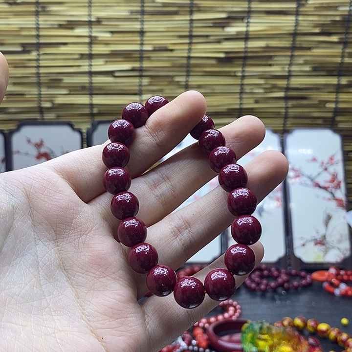 天然辰砂紫金砂10mm