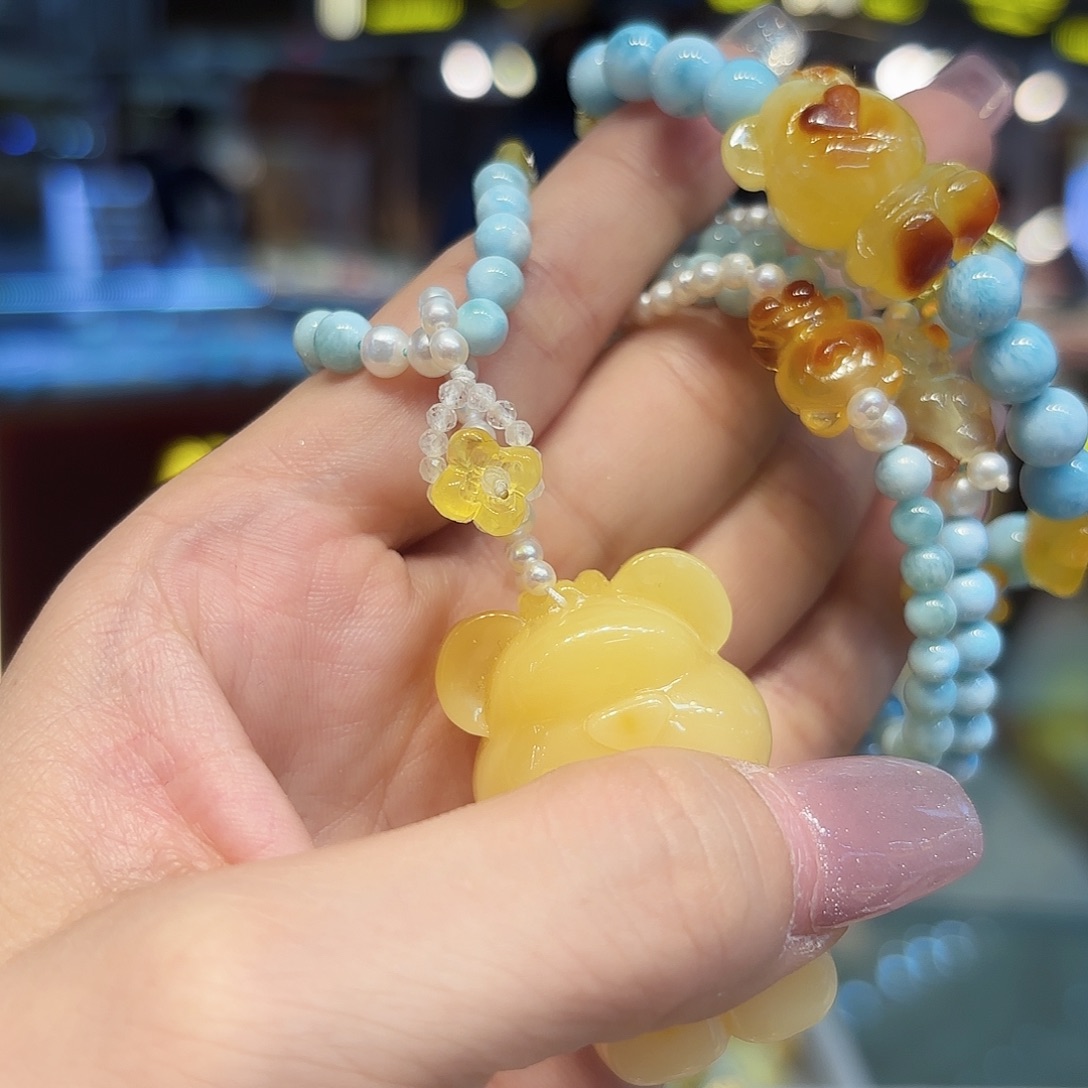 琥珀未镶嵌手链琥珀