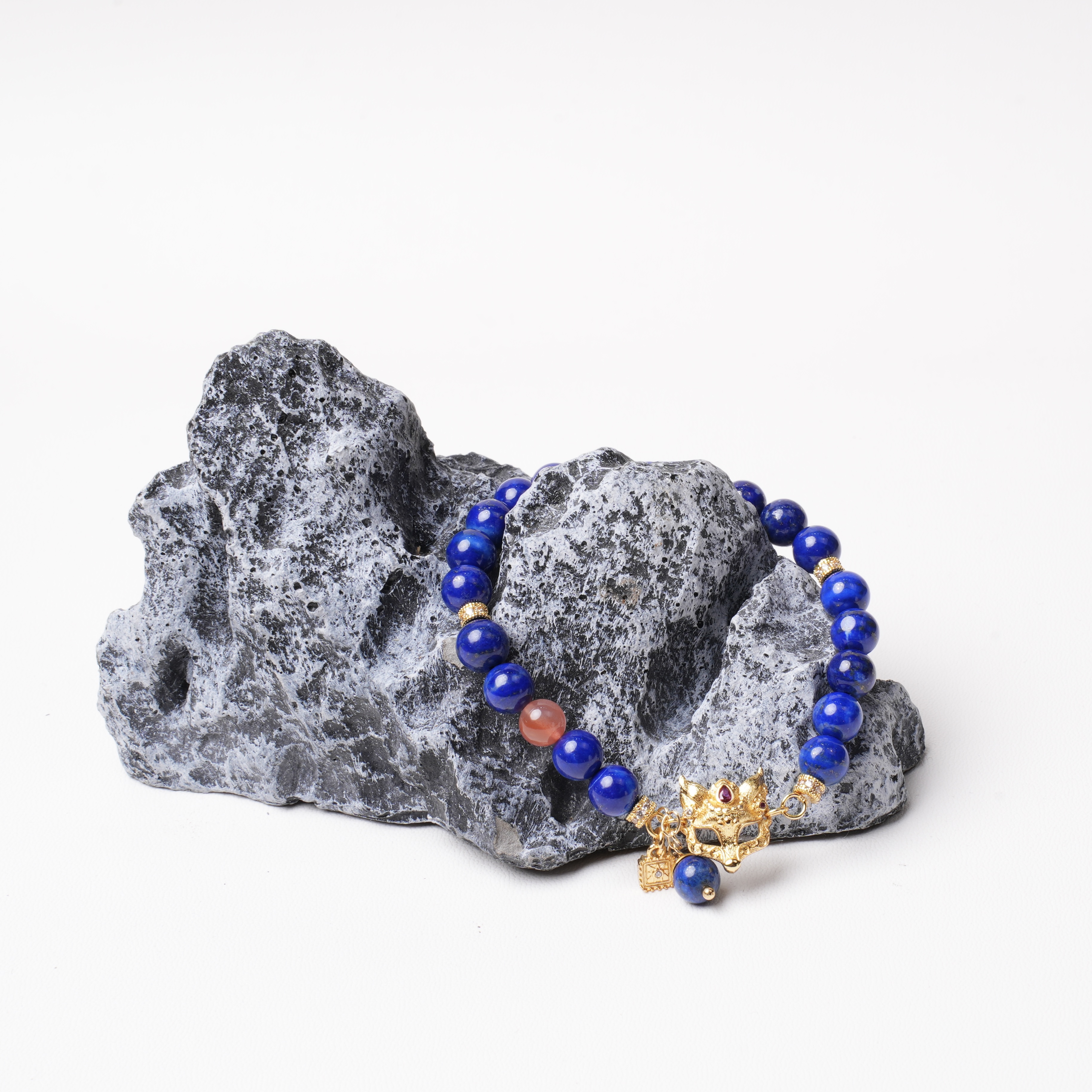 《抖音基地质检发货》青金石+玛瑙+合金手串M24