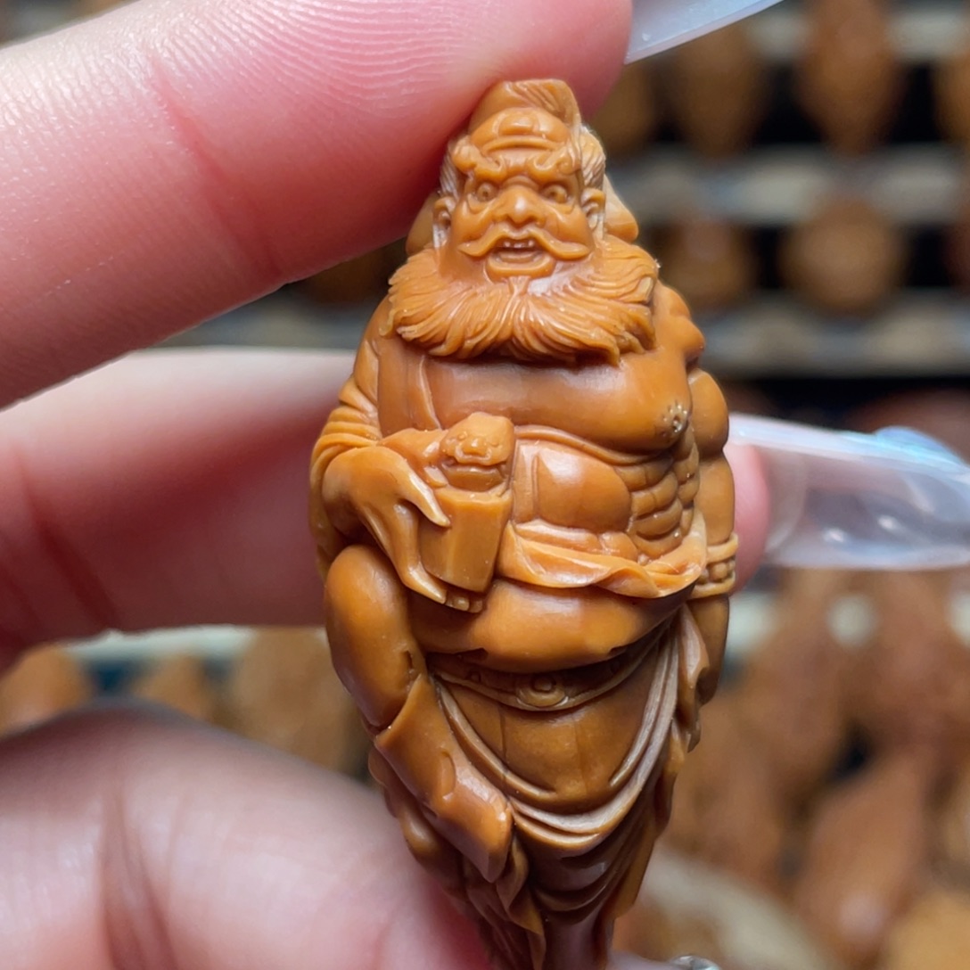 老***g橄榄核把件大印钟馗