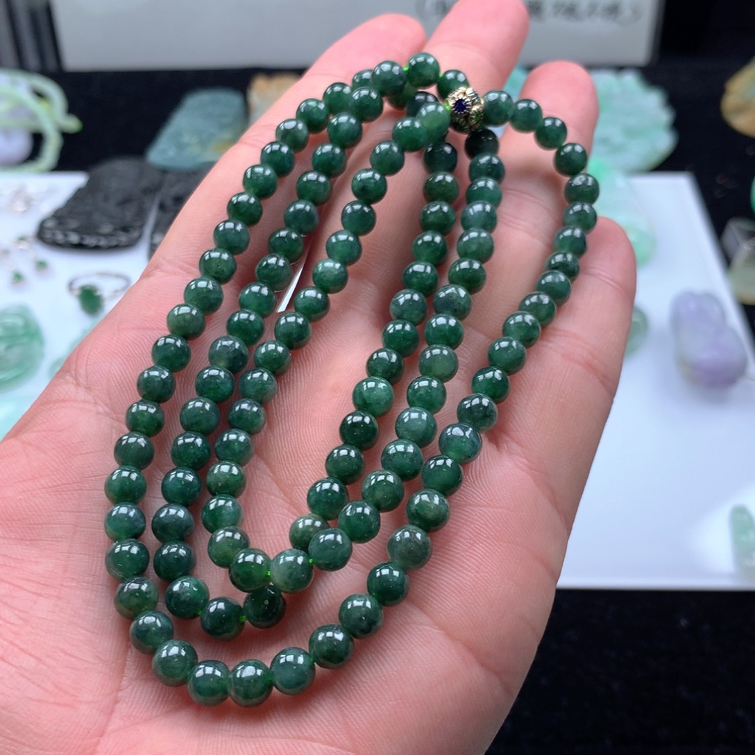 翡翠未镶嵌项链项链