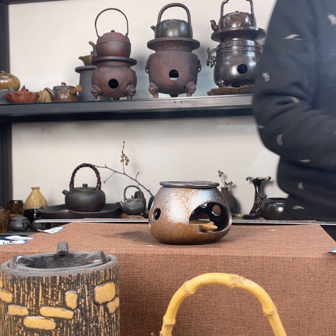 紫泥茶壶紫砂粗陶茶器