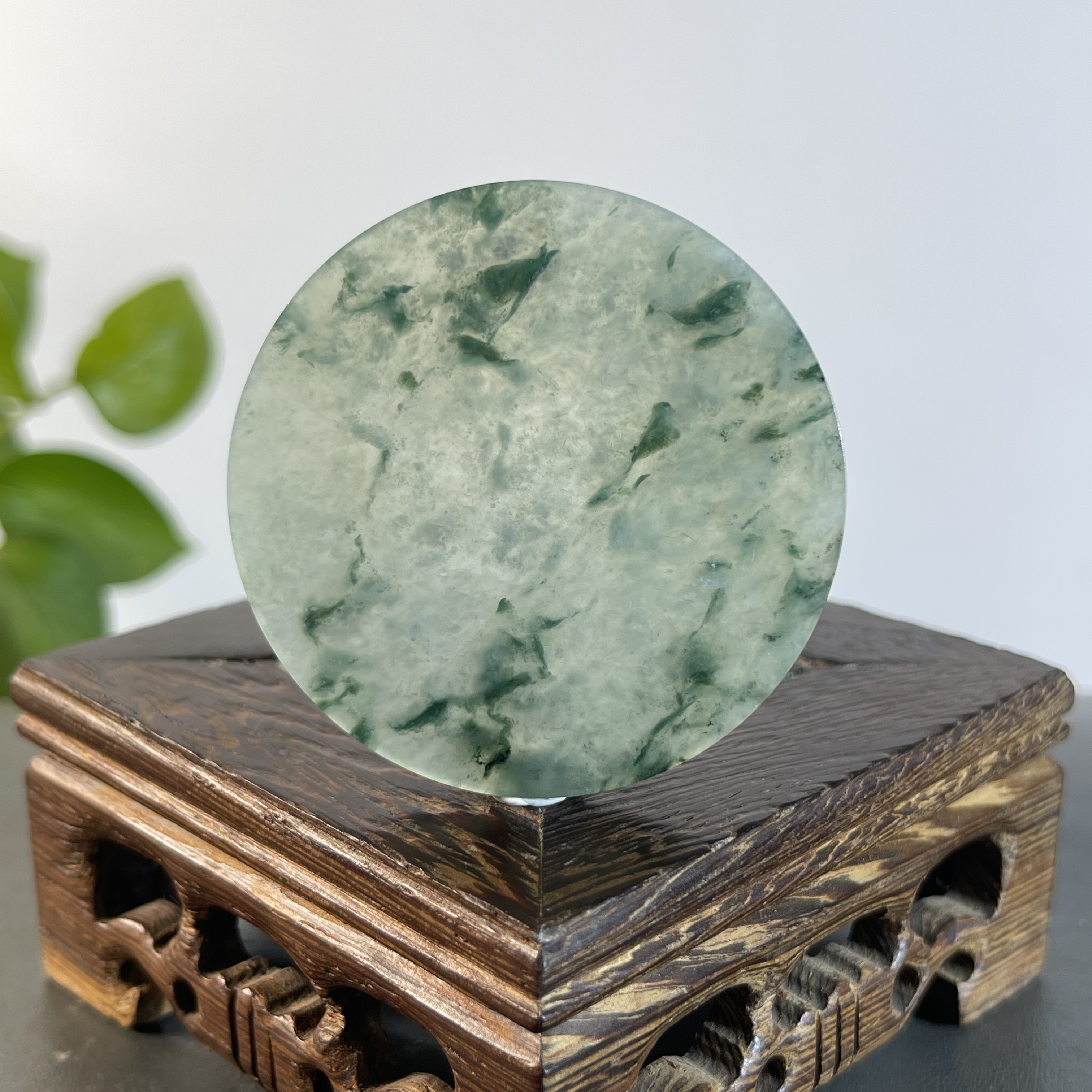 JSW04-43 天然缅甸A货翡翠  无事牌