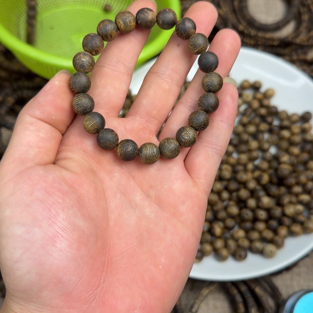沉香碎屑沉香卡1.0圆珠单圈