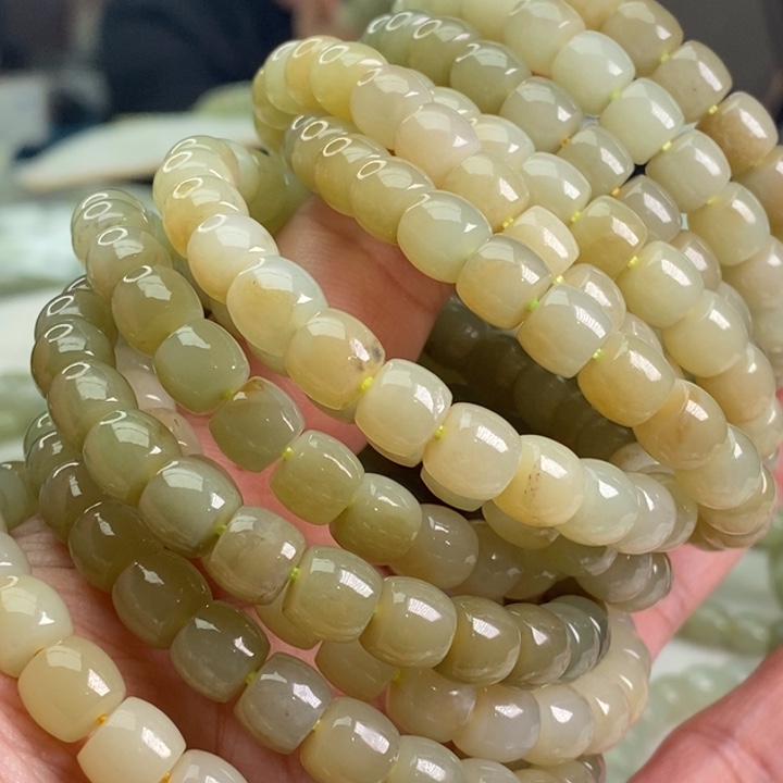 手链未镶嵌和田玉带遐思，带糖