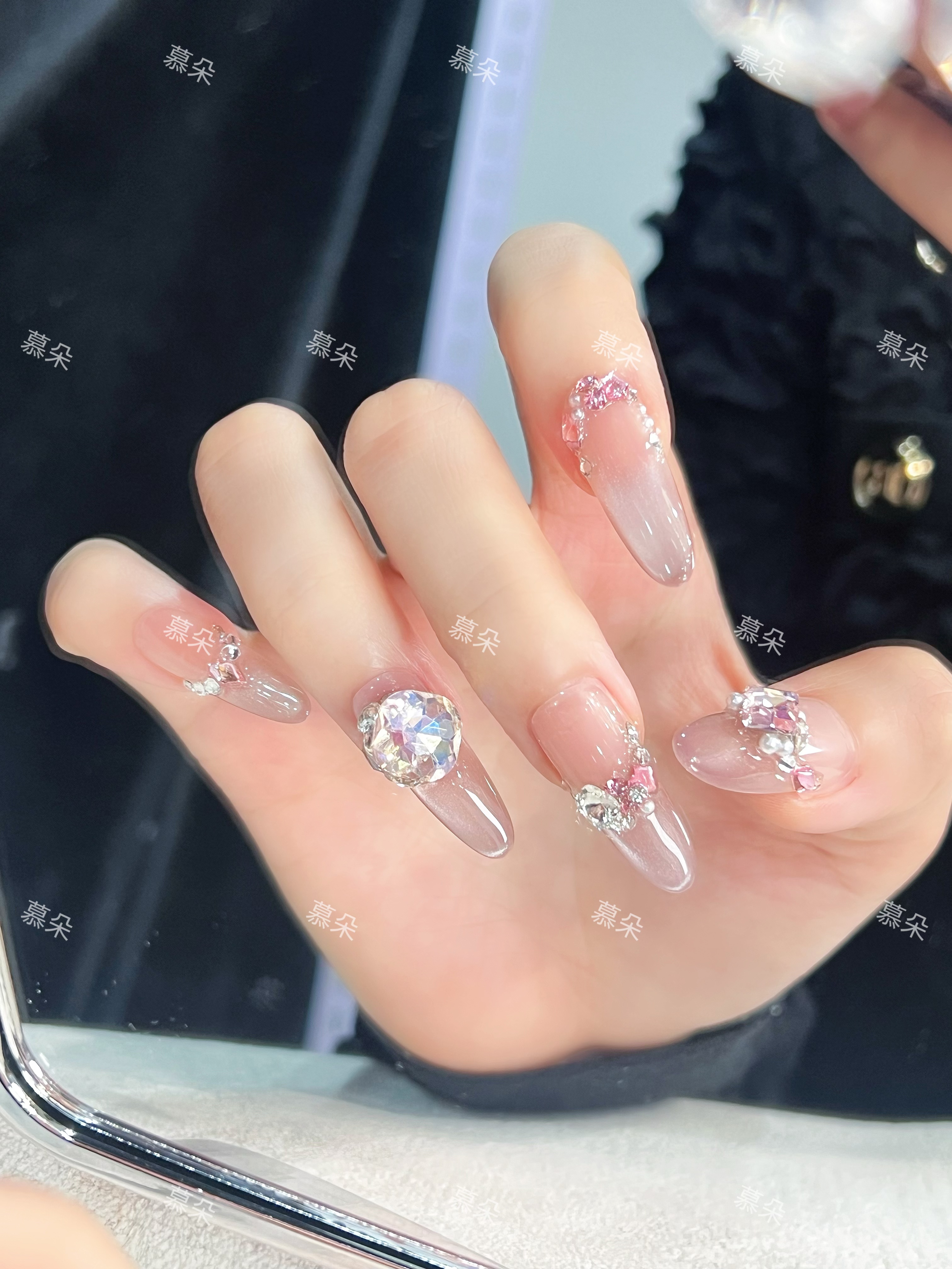 【彩霞】纯手工穿戴甲气质显白轻奢美甲十片装