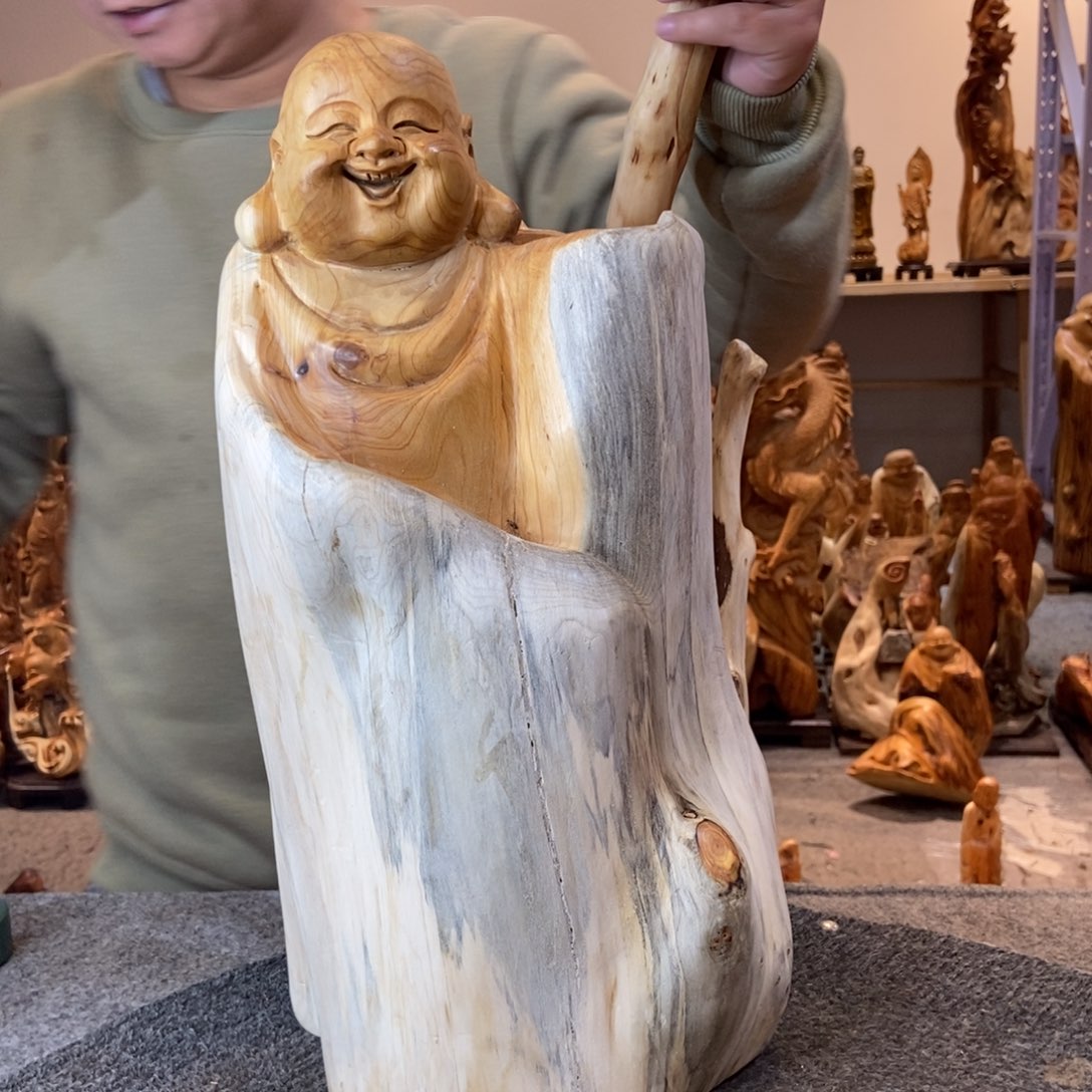 柏木（崖柏）春***里太行崖柏根雕摆件