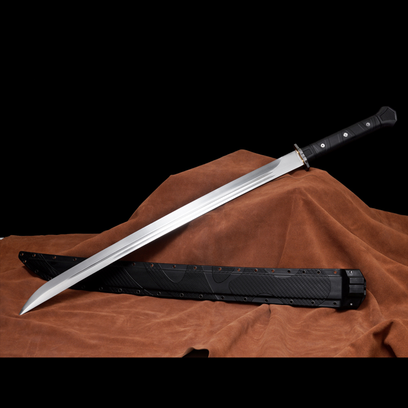 双槽绣春刀清刀一体龙骨锻打高性能锰钢户外刀剑未开刃