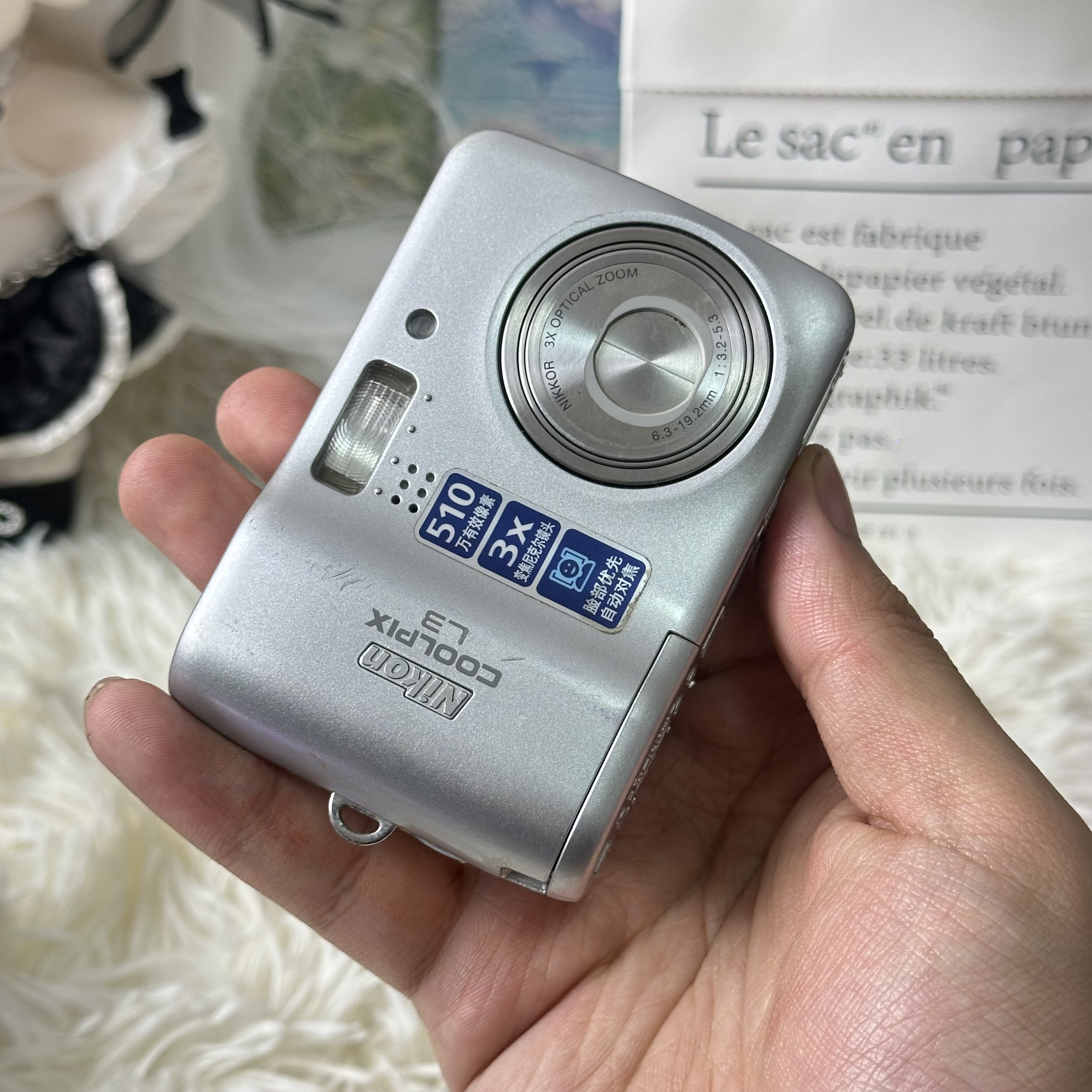 9新 Nikon/尼康 尼康l3冷白皮柔焦适合新手带配件五号电池供电