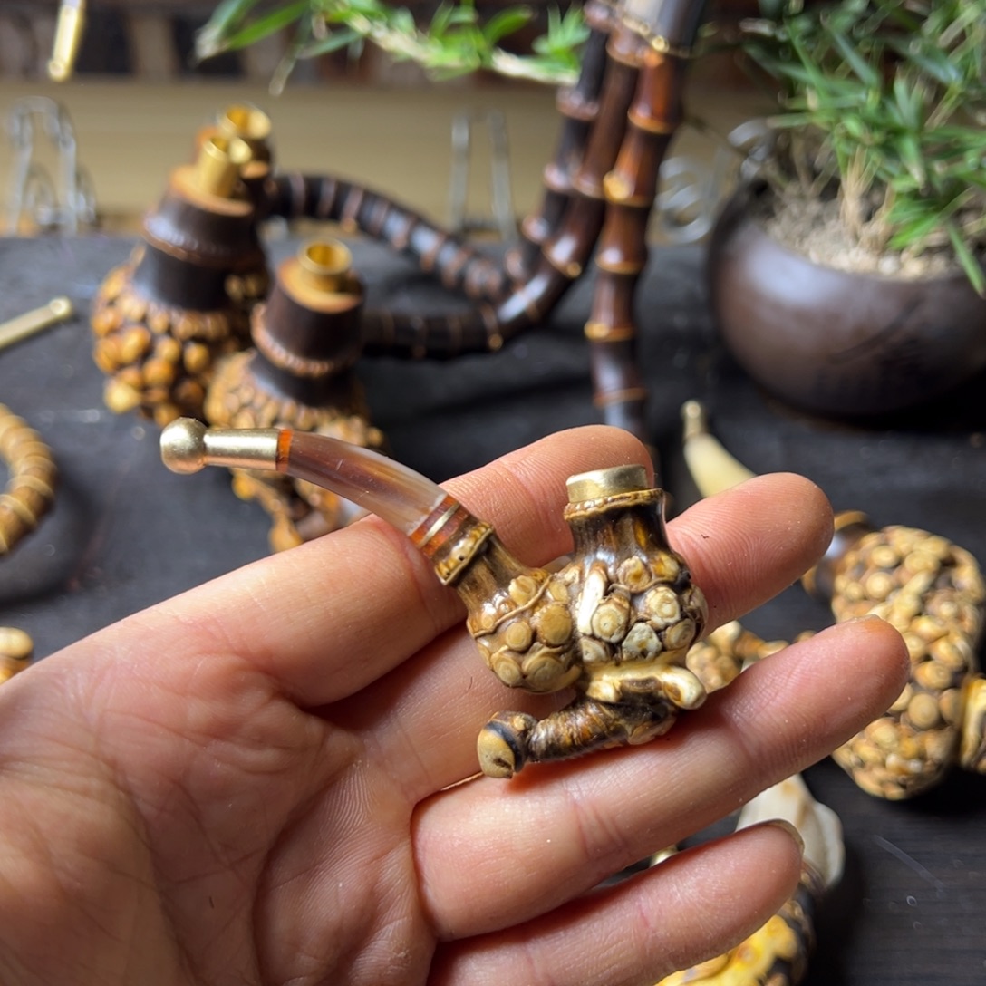 罗***然精品黑竹手工烟斗