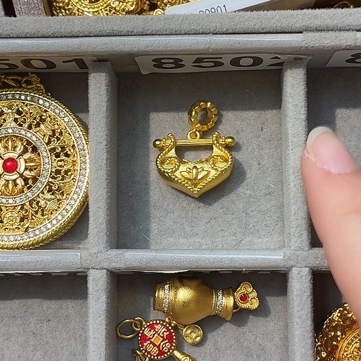 铜合金8502强保色发 1 个壹笔壹吊坠