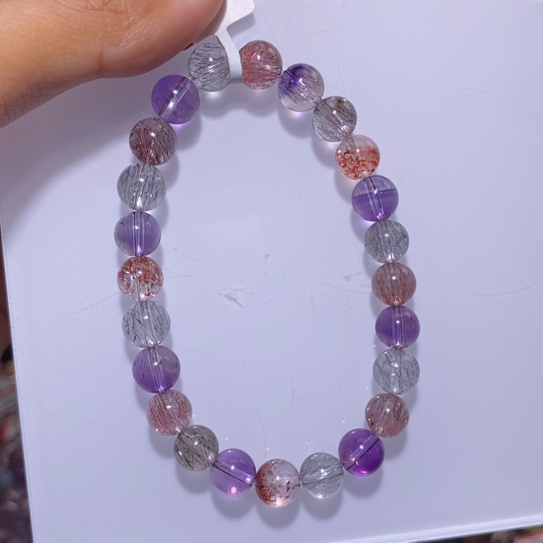 【闪购商品】发晶手串未镶嵌桃**?仙女超七7.9mm