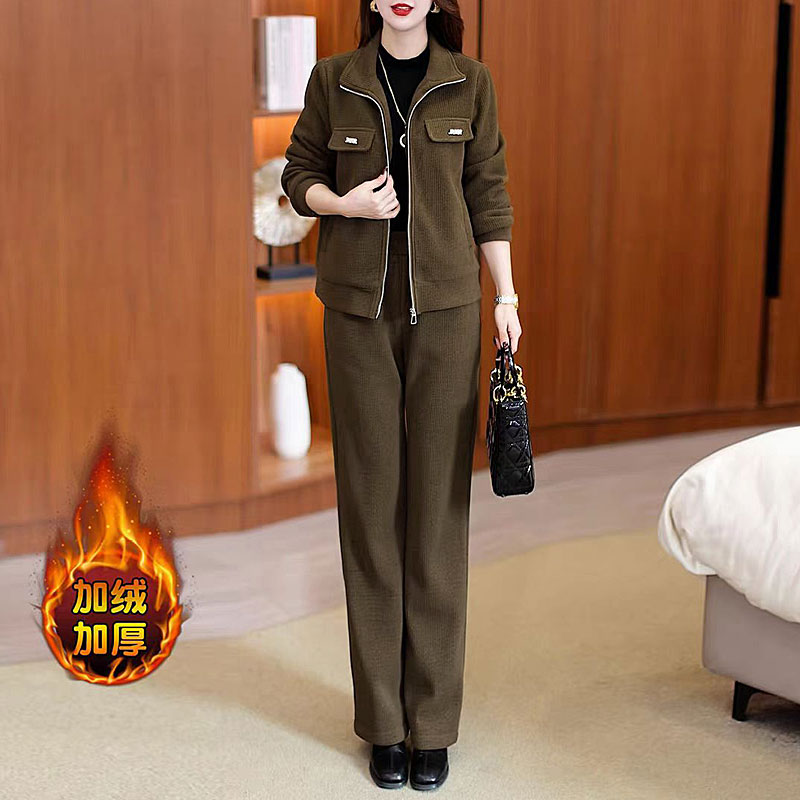 8829 桂桂家四季美衣 每日上新 简约时尚气质加绒加厚套装 8829TZ