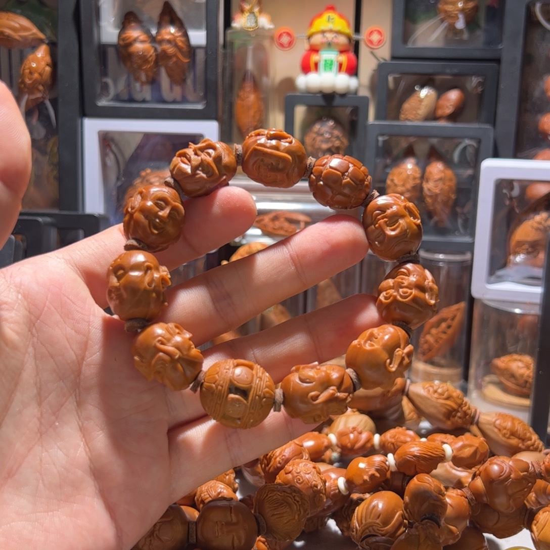 对***对手串/手链橄榄核手工殷派十八罗汉