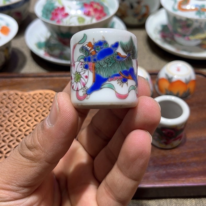 纯手绘精品盖碗杯