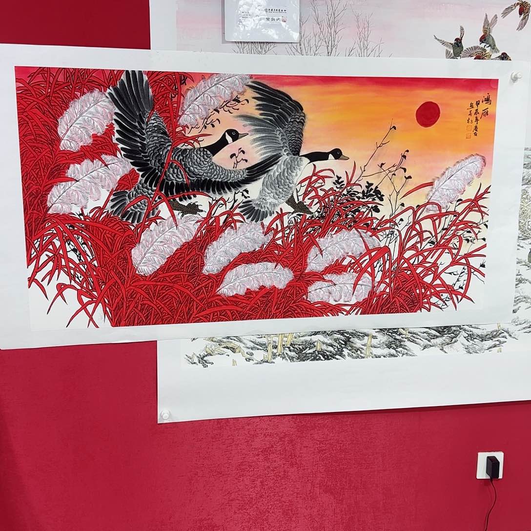 国画精品花鸟系列李老师作品