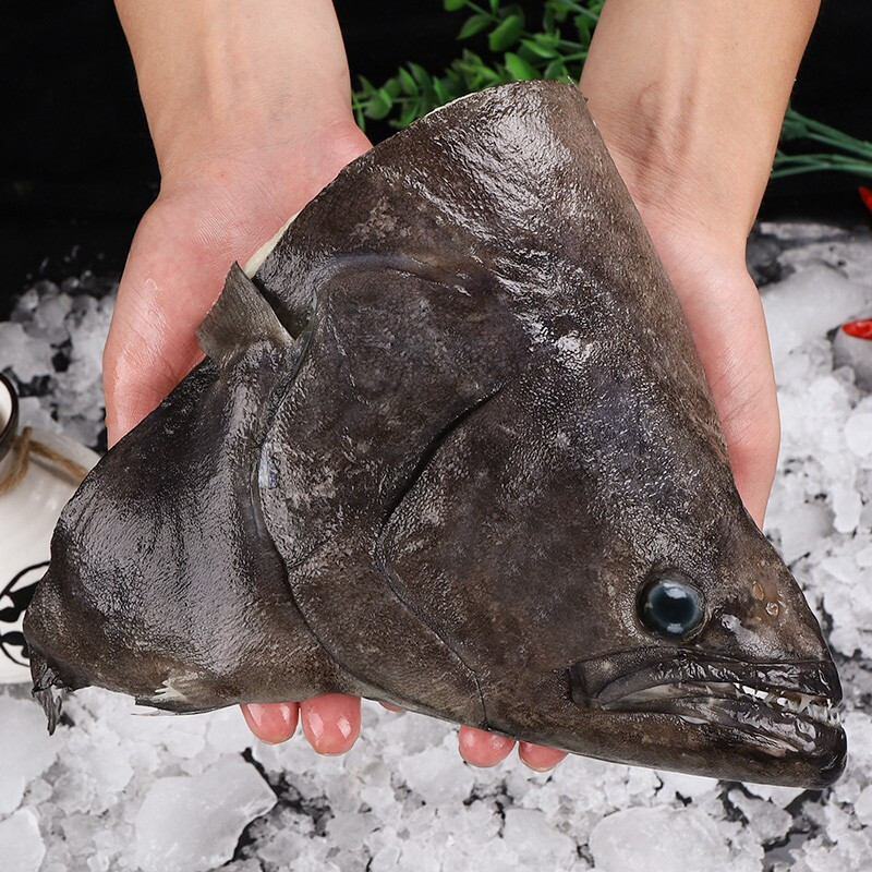 【特大号】精选700-1000g*2只 鲽鱼头  新鲜分割 冰衣20%-30%左右