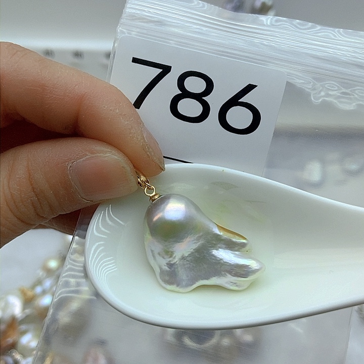 淡水珍珠颈饰银S925镶嵌