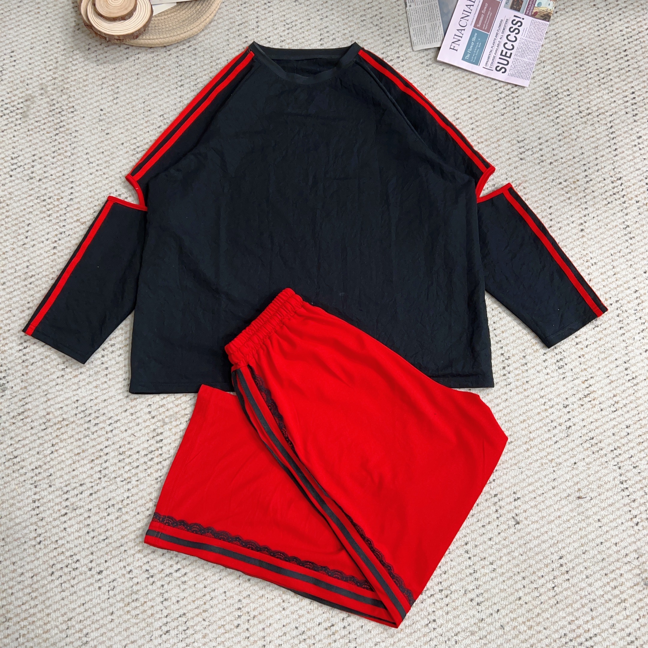 2025夏季新款休闲宽松防晒长袖套装4101