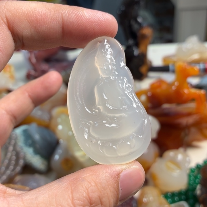 玛瑙/玉髓未镶嵌吊坠(不含链)