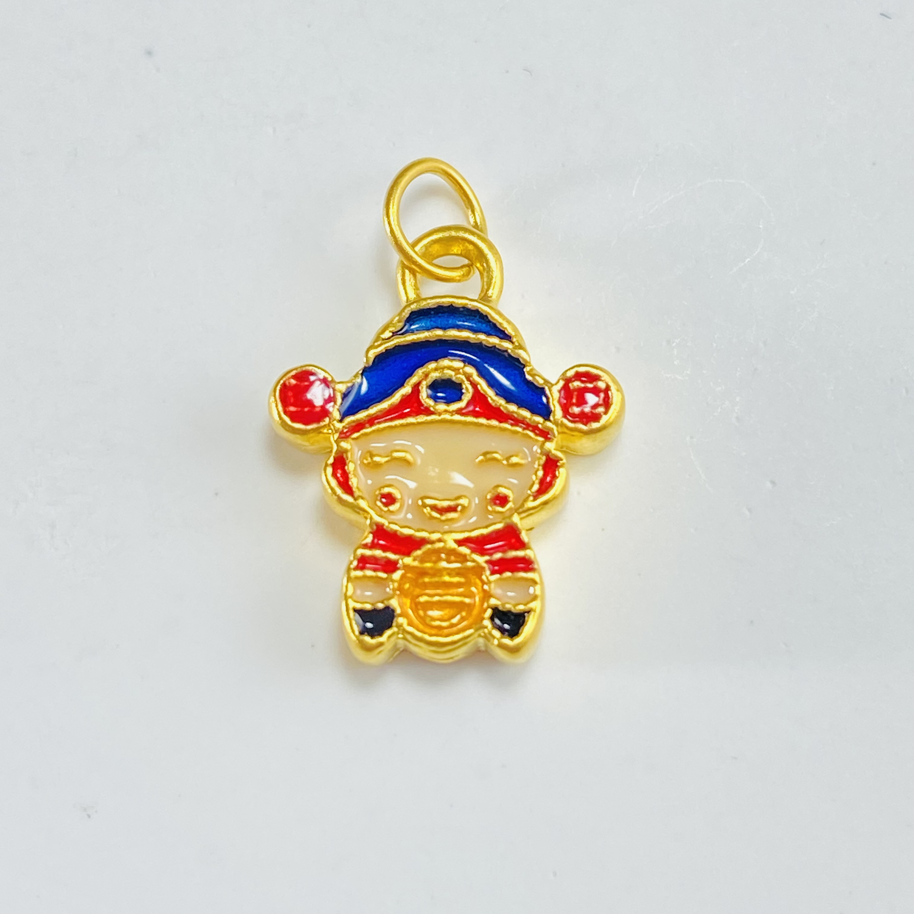 足金999 非遗珐琅小财神 0.52