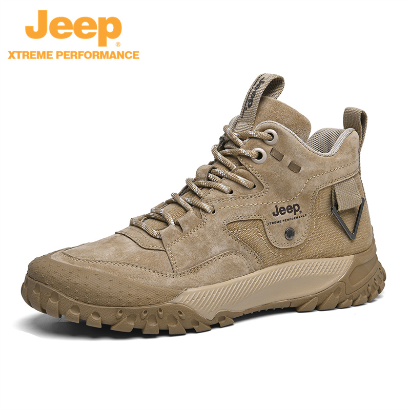 JEEP/吉普秋冬轻便百搭户外鞋高帮运动防滑男鞋户外中帮鞋马丁靴商品图